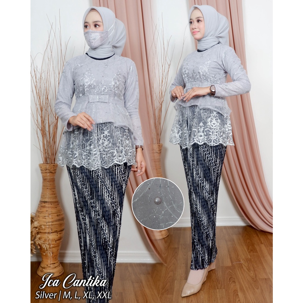 SET BLOUSE ICA CANTIKA / KEBAYA MODERN / KEBAYA PESTA / OUTFIT BAJU PESTA KEKINIAN / BAJU TUNIK WANITA / LC