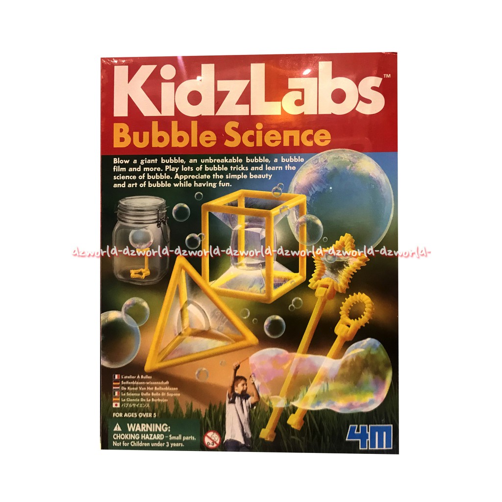 Kidz Labs Bubble Science 4M Mainan Meneliti Balon Air Kids Lab Mainan Edukasi Anak Membuat Bubble