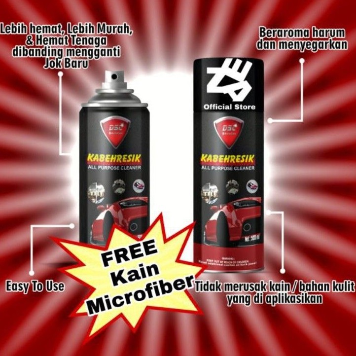 All Cleaner foam 500ml Free Microfiber - Pembersih serbaguna free