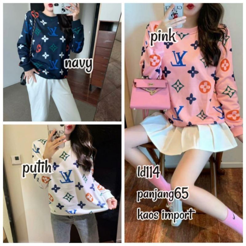 Blouse Lv Import Bahan Kaos Halus