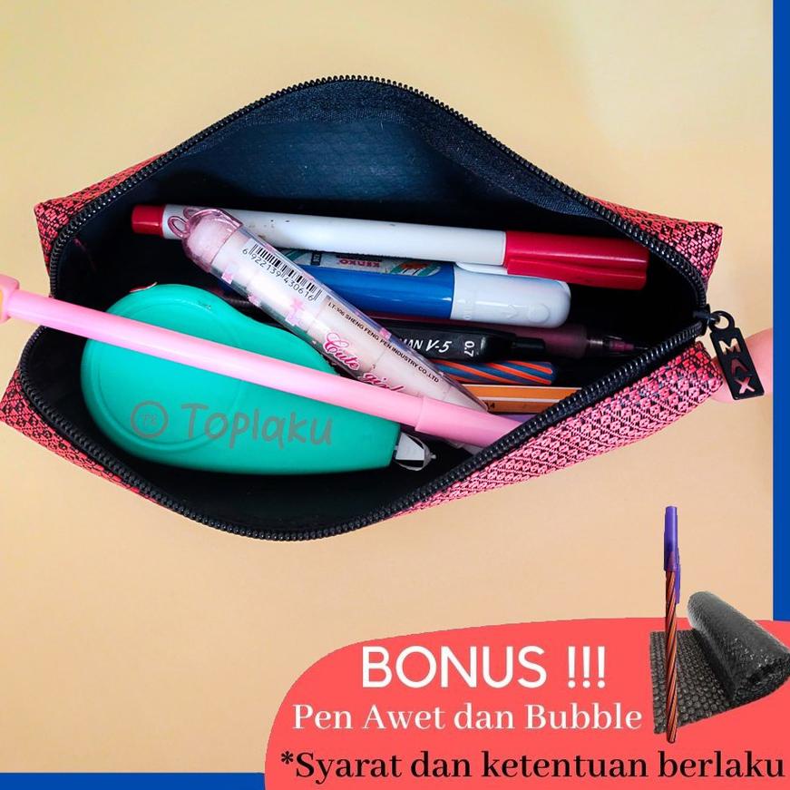 

*TERLARIS*pqd-73 TOPLA Tempat Pencil Case Anti Air Anak Perempuan Laki Laki RANDOM! Kotak Pensil Murah Lucu Kain Pinsil Aesthetic .,