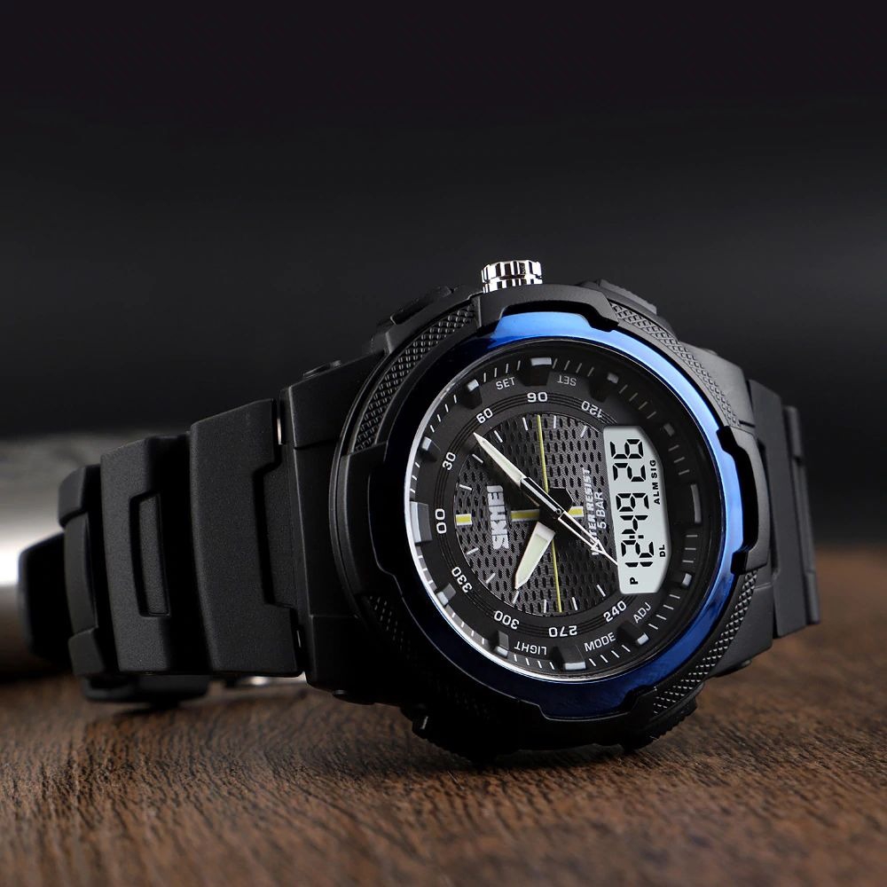 SKMEI 1454 Jam Tangan Pria Digital Analog Dual Time WK-SBY