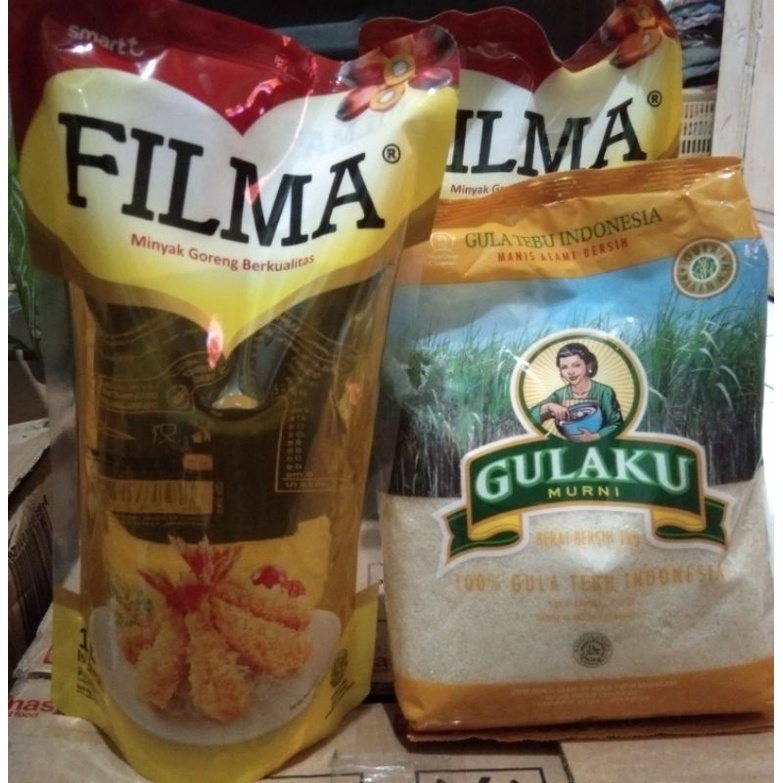 

paket hemat filma pouch 1 Liter dan Gula 1 kg