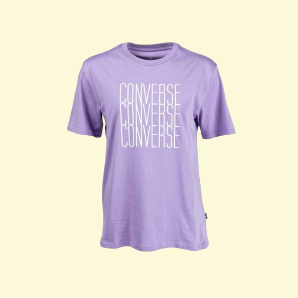 Kaos/T-Shirt Converse Men's New Original 100% Barcode Warna Ungu
