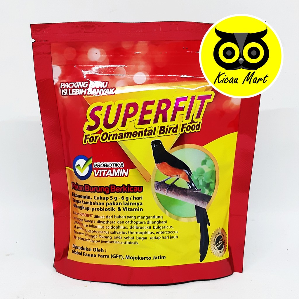 PAKAN MAKANAN TERNAK BREEDING BURUNG VOER PUR SUPERFIT RED HIGH PROTEIN MURAI KACER CUCAK SUPERFITRE