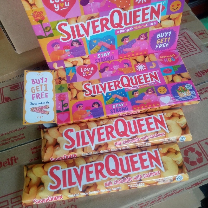 

SilverQueen / Coklat silverQueen / Cokelat SilverQueen / Silver Queen / Silperquin / Silverquin / SilverQuin / Silver Quin / Silver Queen Mede / silverQueen mede / Slverque / silverqueen cashew / milk chocolate / Cocolate / SILVERQUEEN