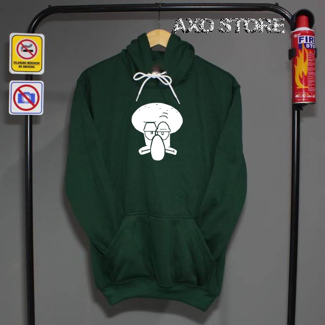 COD TERLARIS HOODIE SABLON Squidward SpongeBob SquarePants PREMIUM / PRIA &amp; WANITA / Sweater / Switer / Hoodie Kekinian / Hoodie Hits / Switer Pria/Hoodie Polos/ SIZE S M L XL XXL 2XL XXXL 3XL Termurah Murah Ukuran Big Size Jumbo