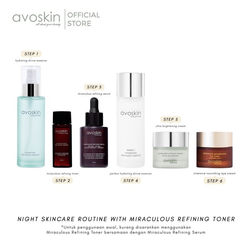 AVOSKIN Advanced Action Eye Ampoule Indonesia / Avo Skin / Niacinamide Serum Toner Retinol Cream AHA