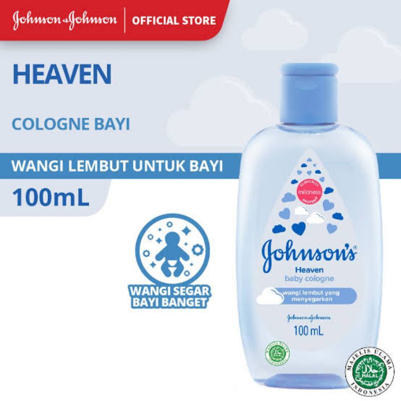 ORIGINAL JOHNSON'S BABY COLOGNE HEAVEN 100 ML / JOHNSONS COLOGNE BIRU 100ML