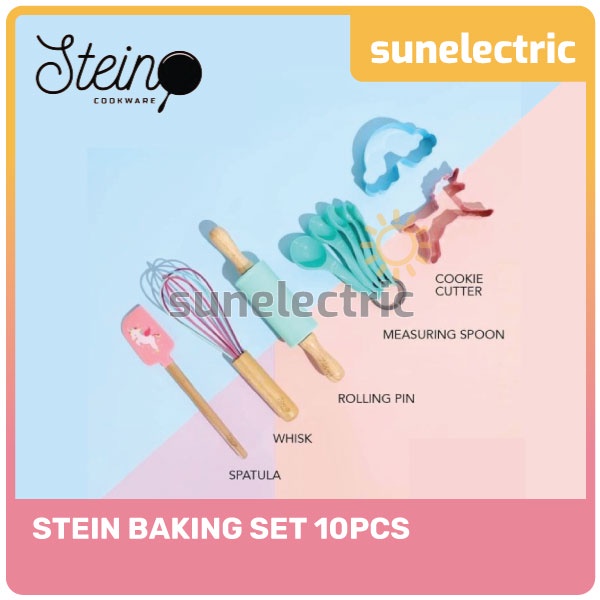 Stein Cookware Baking Set 10pcs Complete Set / Spatula / Sutil Non-Stick / Anti Lengket / Sutil Sili