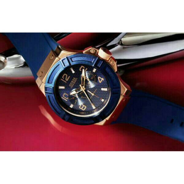 Jam Tangan Guess Pria dan Wanita Rubber Blue