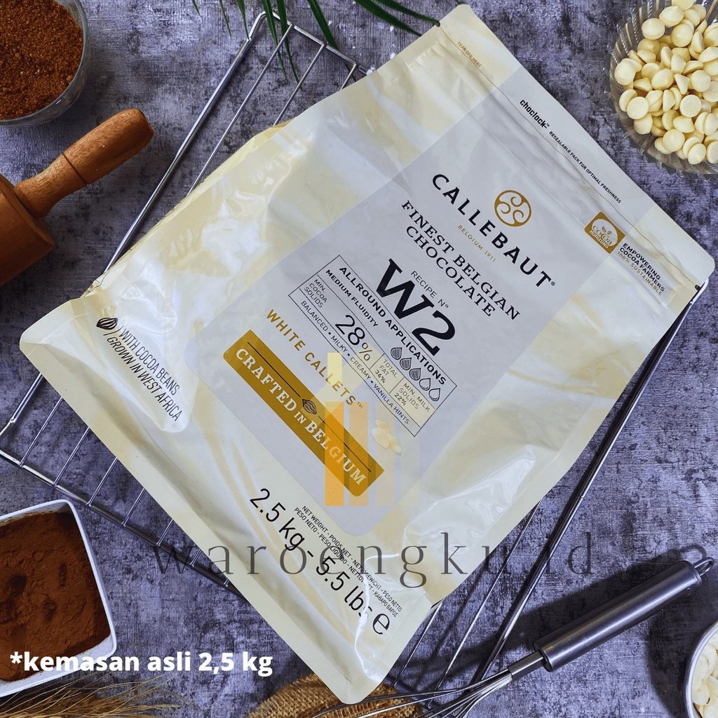

Barry Callebaut White Chocolate Couverture Cokelat Putih W2 28% 1kg