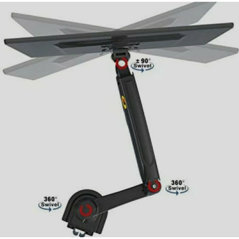 Bracket monitor/braket monitor/ breket monitor gass spring nb H100 15 - 35 inch full motion