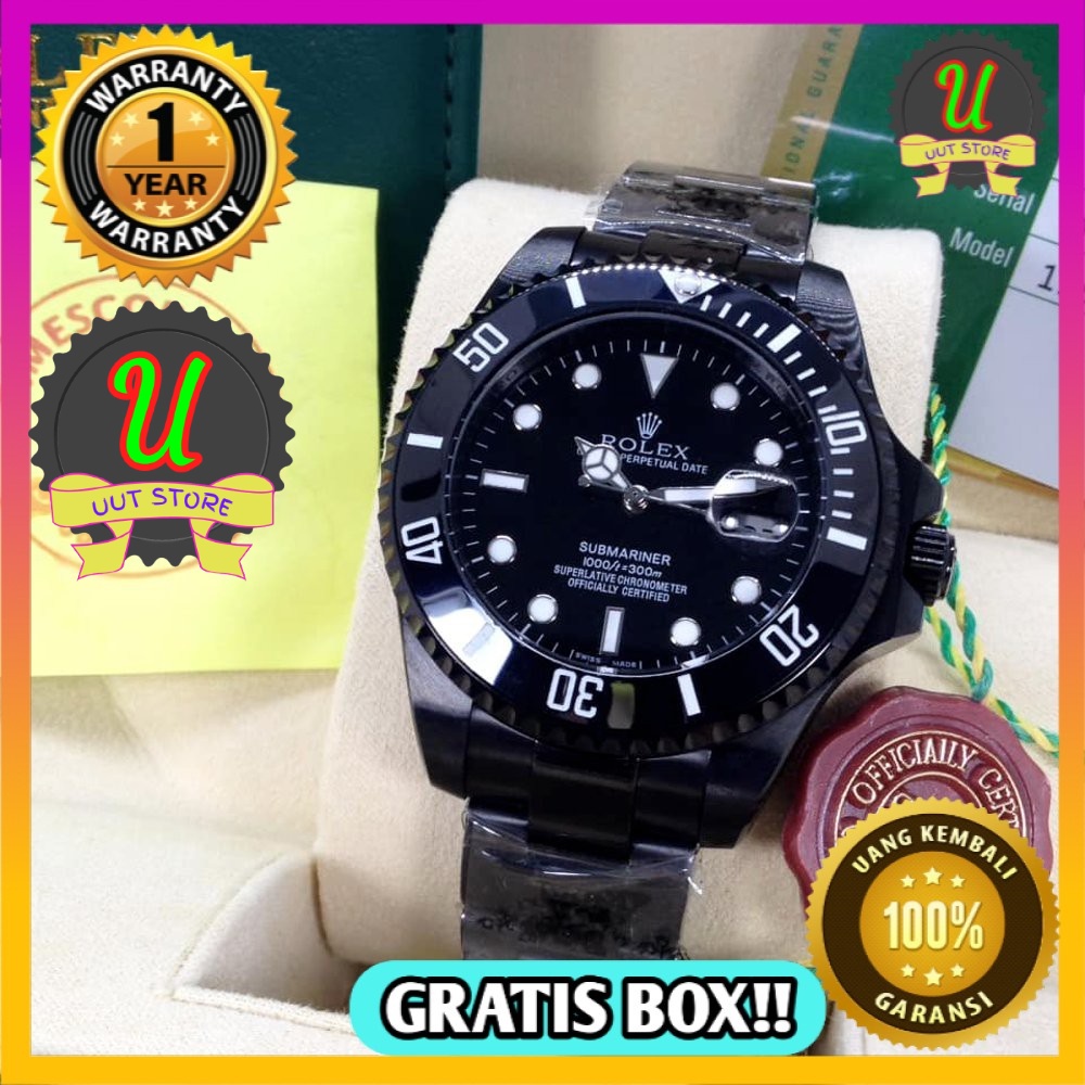 Rolex Pria Jam Tangan Pria Rolex Otomatis Rolex Submariner black shapire automatic premium