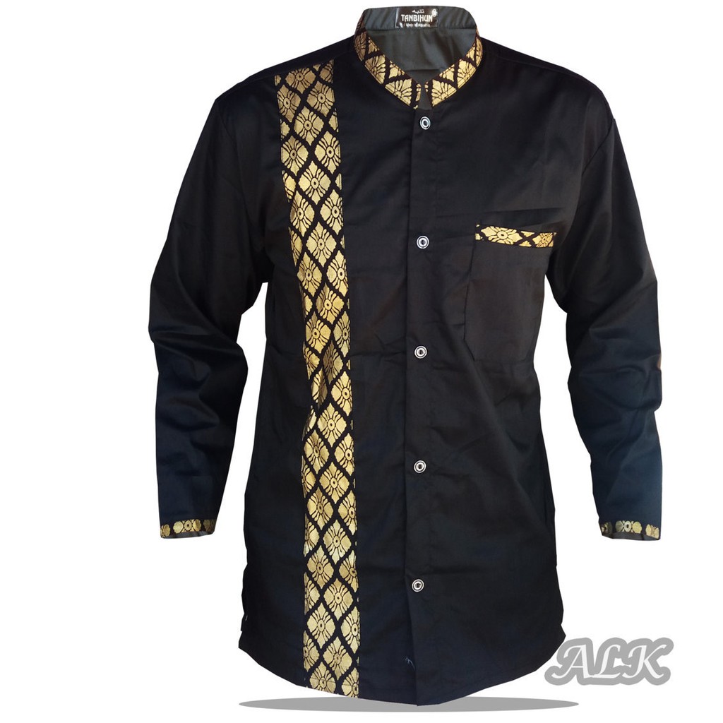 Baju Koko Pria Muslim Gus Azmi Syubbanul Muslimin Koko batik KPB01 Hadroh Azzahir Hilwa Ala Santri