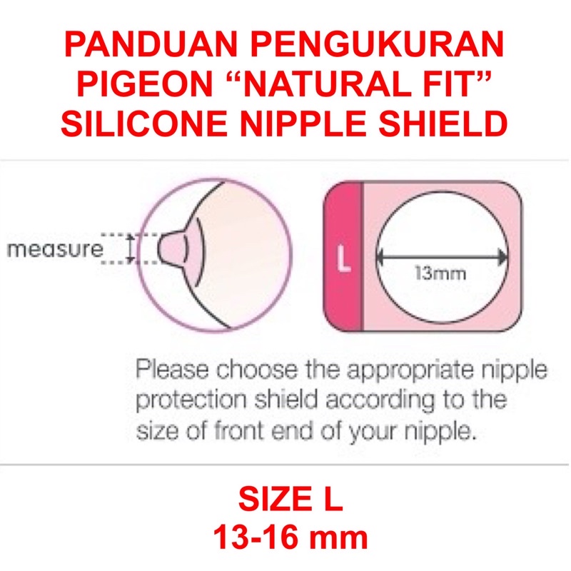 PIGEON Natural FEEL / FIT Silicone NIPPLE SHIELD (Pelindung / Penyambung Puting Silikon) isi 2 pcs + CASE