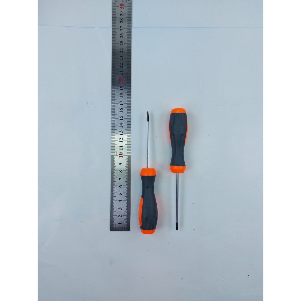 Obeng MINUS - 3 MM  Obeng karet rubber plus +  Ujung Magnet