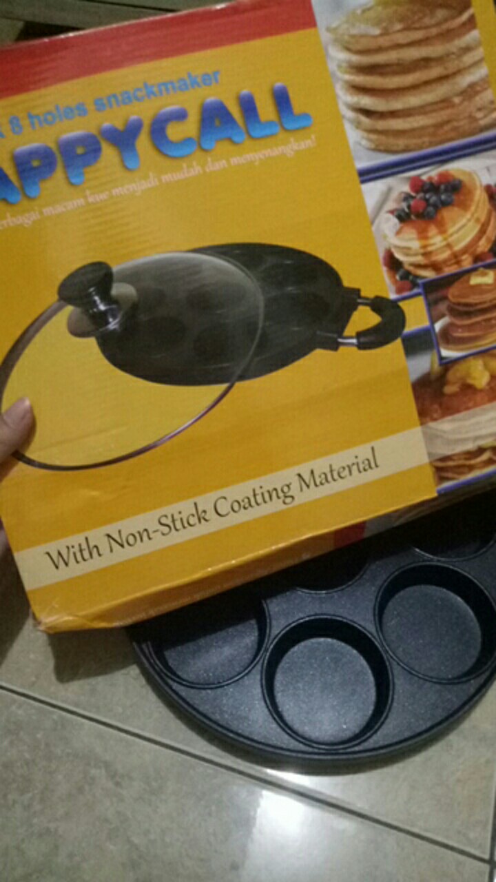 Cetakan Kue 8 Lubang Cr708 Happy Call - Buat Martabak Mini Lumpur Surga Maker Anti Lengket