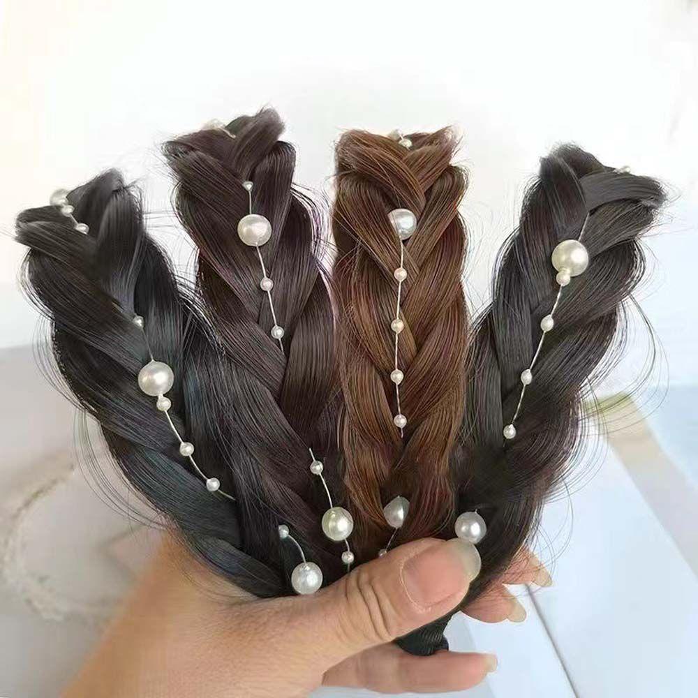 Mxbeauty Hair Hoop Fashion Handmade Aksesoris Styling Rambut Kepang Aksesoris Rambut Non-slip Bertepi Lebar Wig Bando