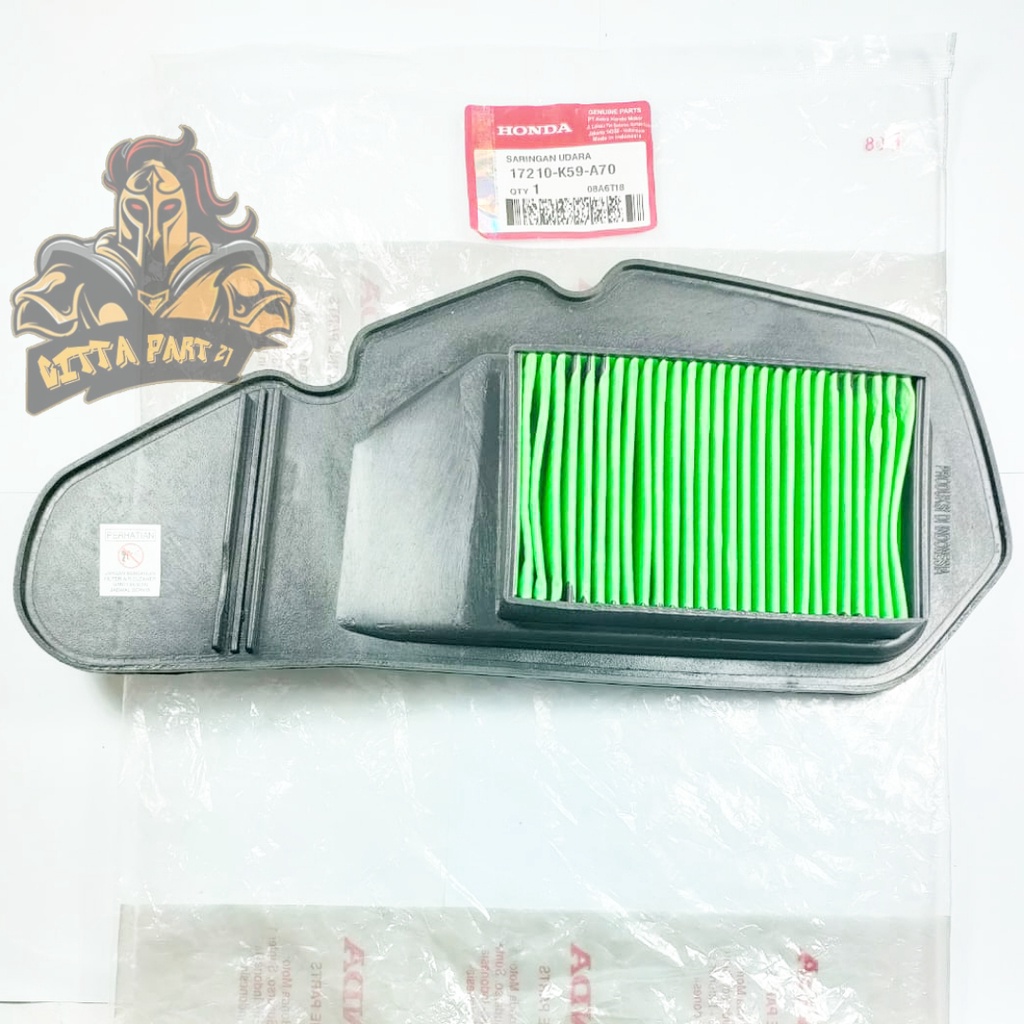 FILTER UDARA SARINGAN UDARA HONDA K59/KZR KUALITAS ASLI ORIGINAL HONDA AHM AWET DAN DIJAMIN MANTAP / FILTER UDARA VARIO 125 / FILTER UDARA VARIO 125 TECHNO / FILTER UDARA VARIO 150 / FILTER UDARA 150 LED / FILTER UDARA VARIO 125 LED / SARINGAN UDARA