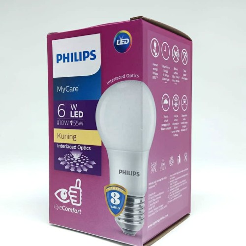 LED bulb my care Philips 6 WATT - Putih BERGARANSI RESMI 1 TAHUN MANTAP