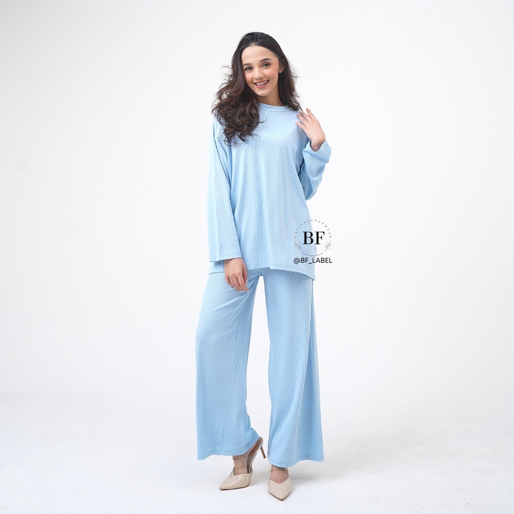 BF Label - MICHA SET | Setelan celana panjang baju panjang bahan premium knit setelan termurah