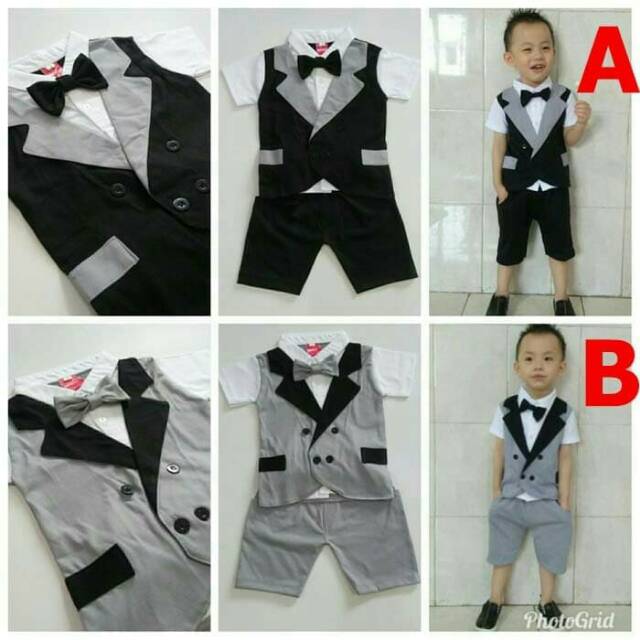 Setelan Jas Baju Kondangan Anak Cowok Murah Lucu Keren Tuxedo Baby Boy