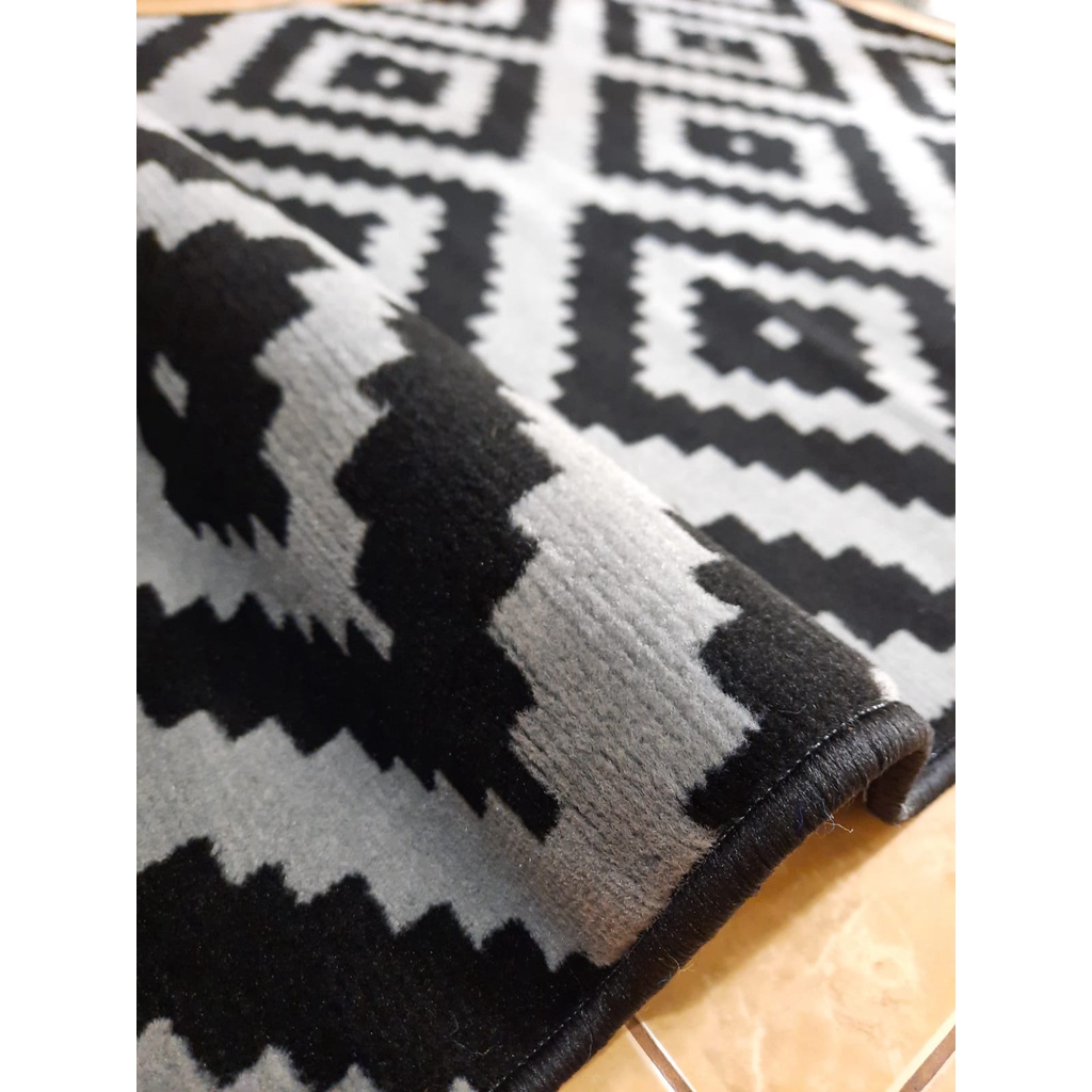 MAROC Karpet Lantai 100x150 Midnight Monokrom - MIDNIGHT 06-7