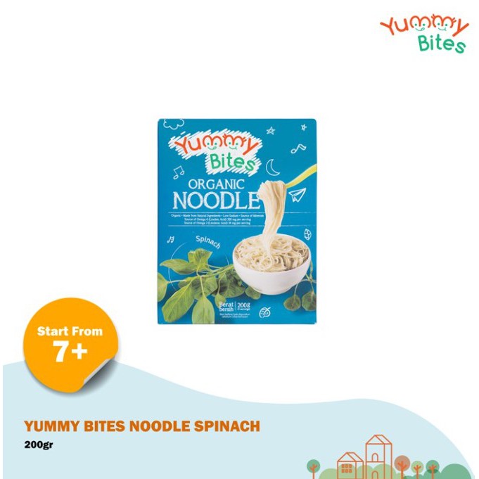 Yummy Bites Noodle Spinach 200gr