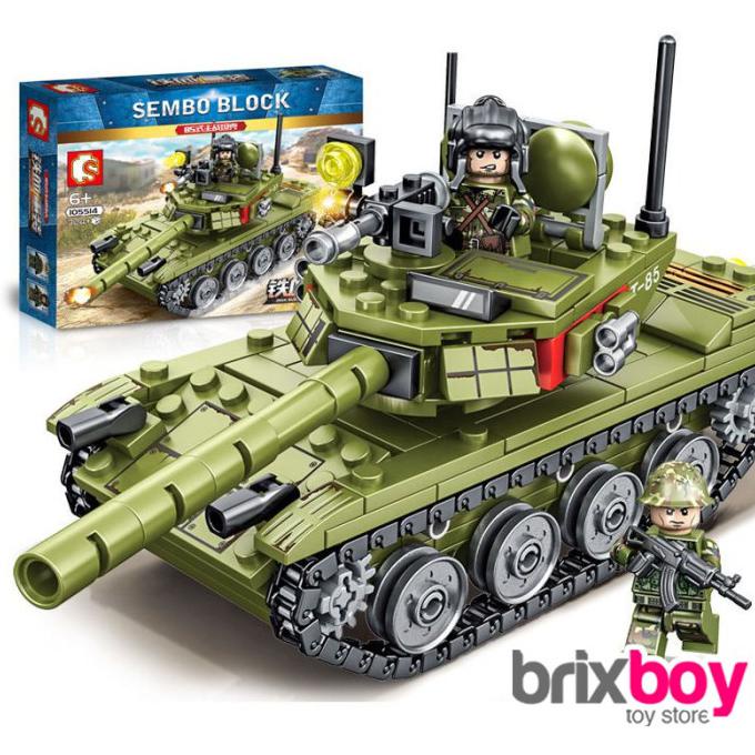 Gaya Mainan Army Swat Tank Plus 2 Minifigure Tentara 324Pcs - Sembo 105514 Limited