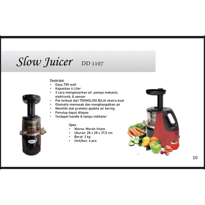 Slow juicer juicer penghancur buah alat peras sari buah