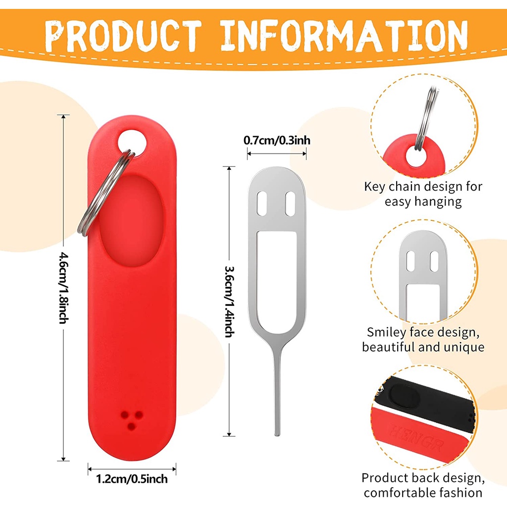 1pc Gantungan Kunci Mini Anti Hilang Dengan Slot SIM Card Untuk Smartphone