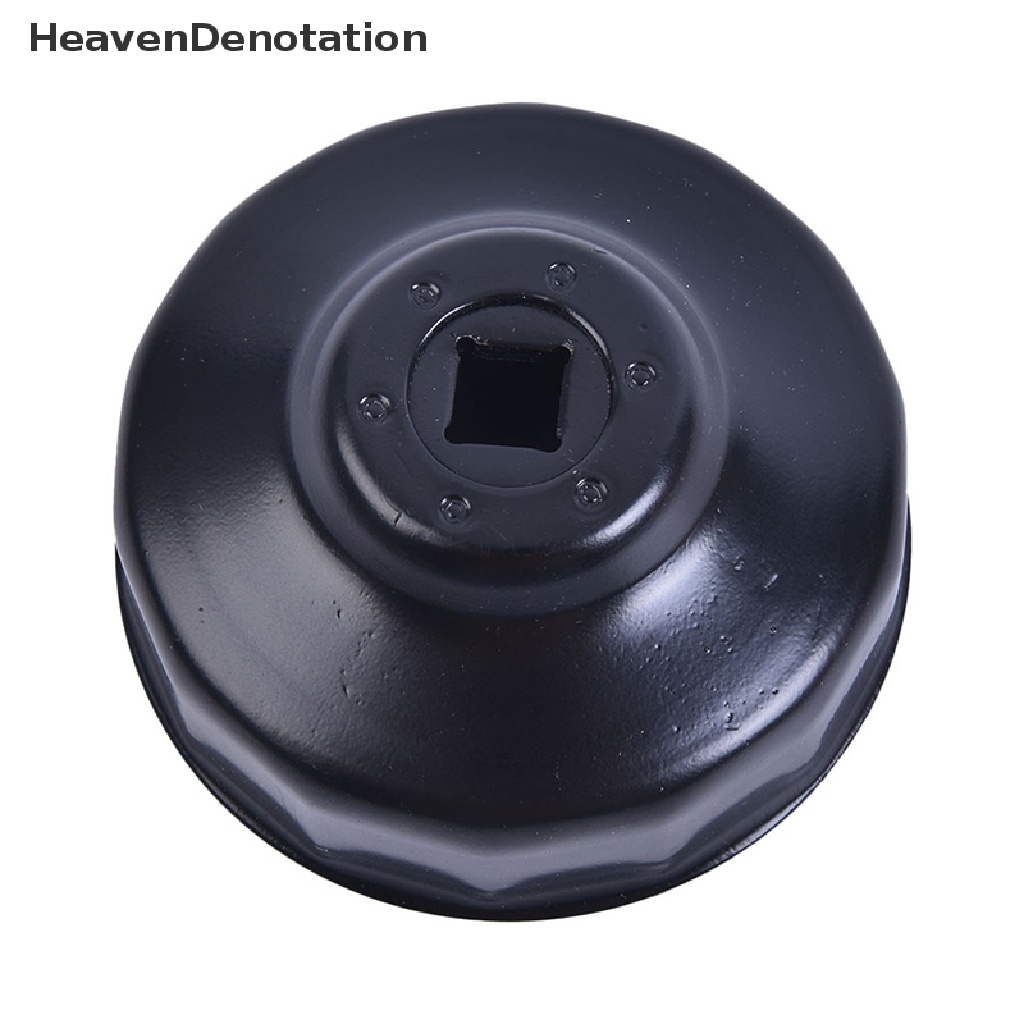 (Heavendenotation) Kunci Pas Tipe 3 / 8 &quot;14 Flutes Bahan Baja Warna Hitam Ukuran 76mm Untuk Filter Oli Mobil