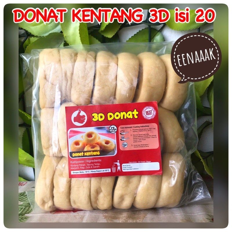 

Donat kentang 3D isi 20