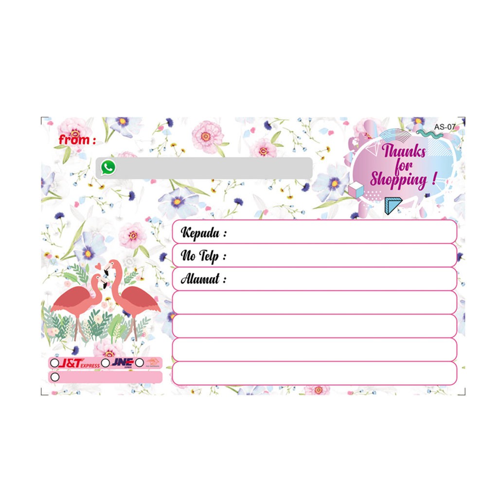 

Shipping label HVS full colour 50 lembar