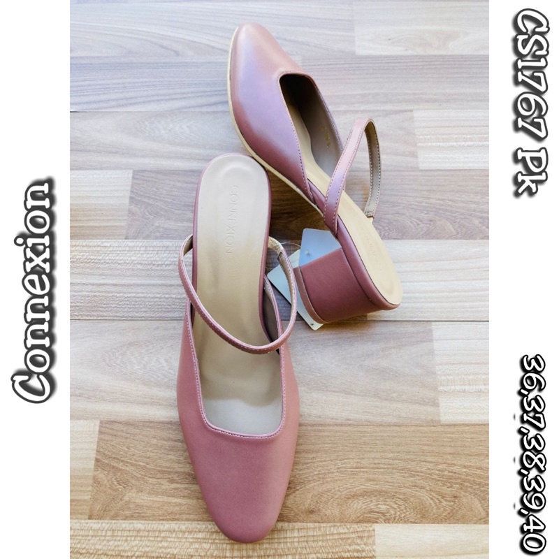 Connexion Hitam Pink Heels