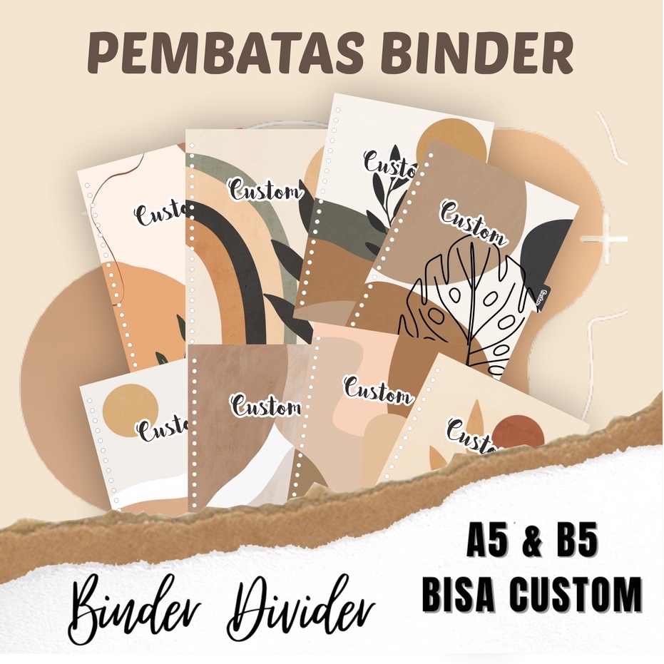 

PEMBATAS BINDER [MOHON BACA DESKRIPSI/ HARGA SATUAN] DIVIDER CUSTOM/ PEMBATAS BUKU A5 - B5