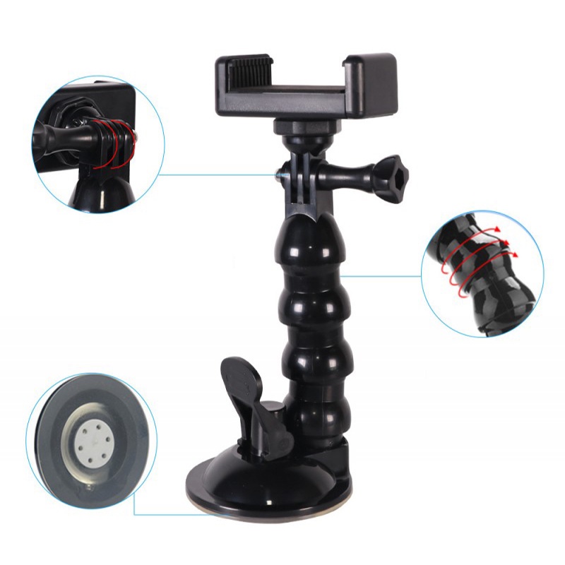 Adapter Suction Cup Kaca Depan Mobil Universal Untuk Kamera Action Dji Osmo Gopro