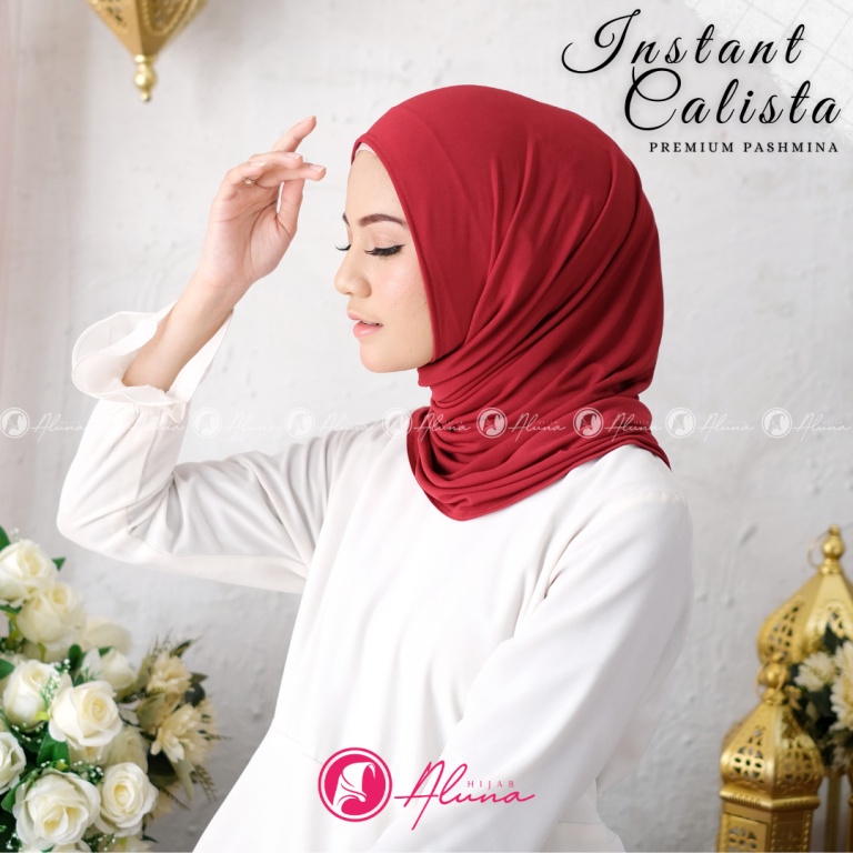 Instant Calista By Hijab Aluna Official | Jilbab | Hijab | Hijab Instan | Jilbab Instan | Jersey Stella-Maron