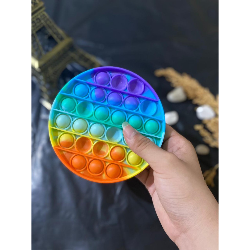 POP IT RAINBOW MAINAN SENSORY / MAINAN VIRAL POP IT RAINBOW JUMBO-BULAT RAINBOW POP IT