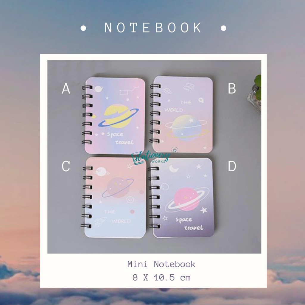 

Notebook ring pastel cute - Pocket notebook - mini notebook - Travel memo - 80 lembar