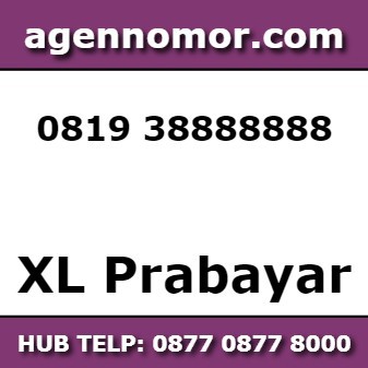 kartu perdana XL 0819 3 8888888 nomor cantik 4G simcard prabayar 5G