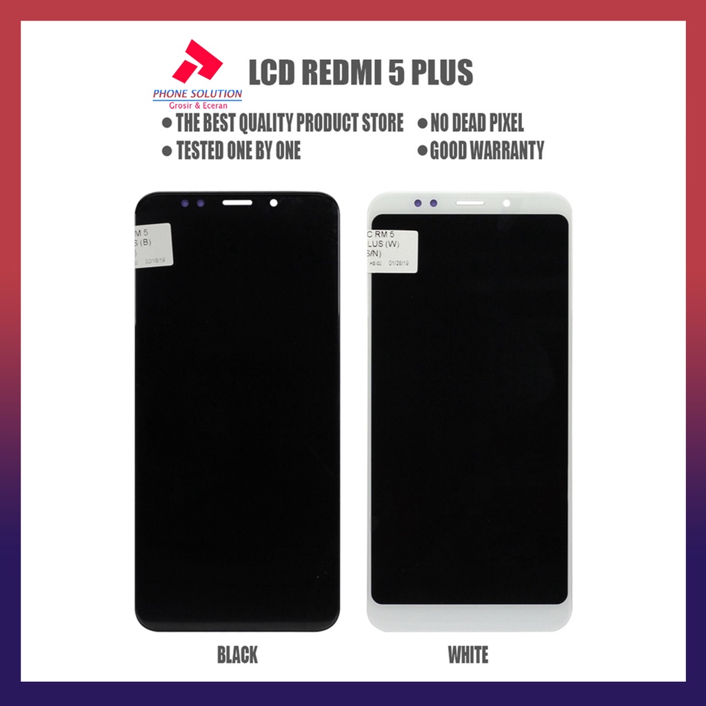 LCD Xiaomi Redmi 5 Plus Fullset Touchscreen // Supplier LCD Xiaomi Redmi - Garansi 1 Bulan