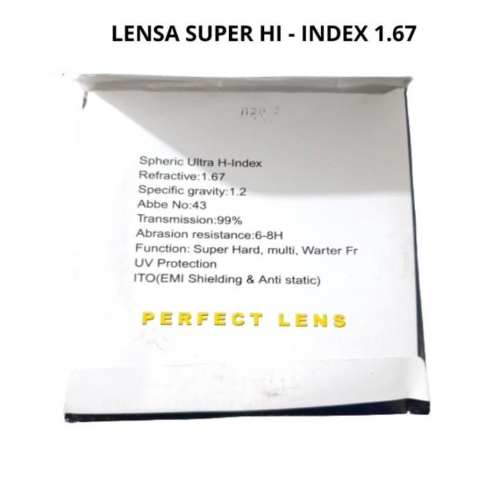 Lensa Kacamata Tipis Hi-Index 1.67 Supersin Hi Index 1.67 Pertipis