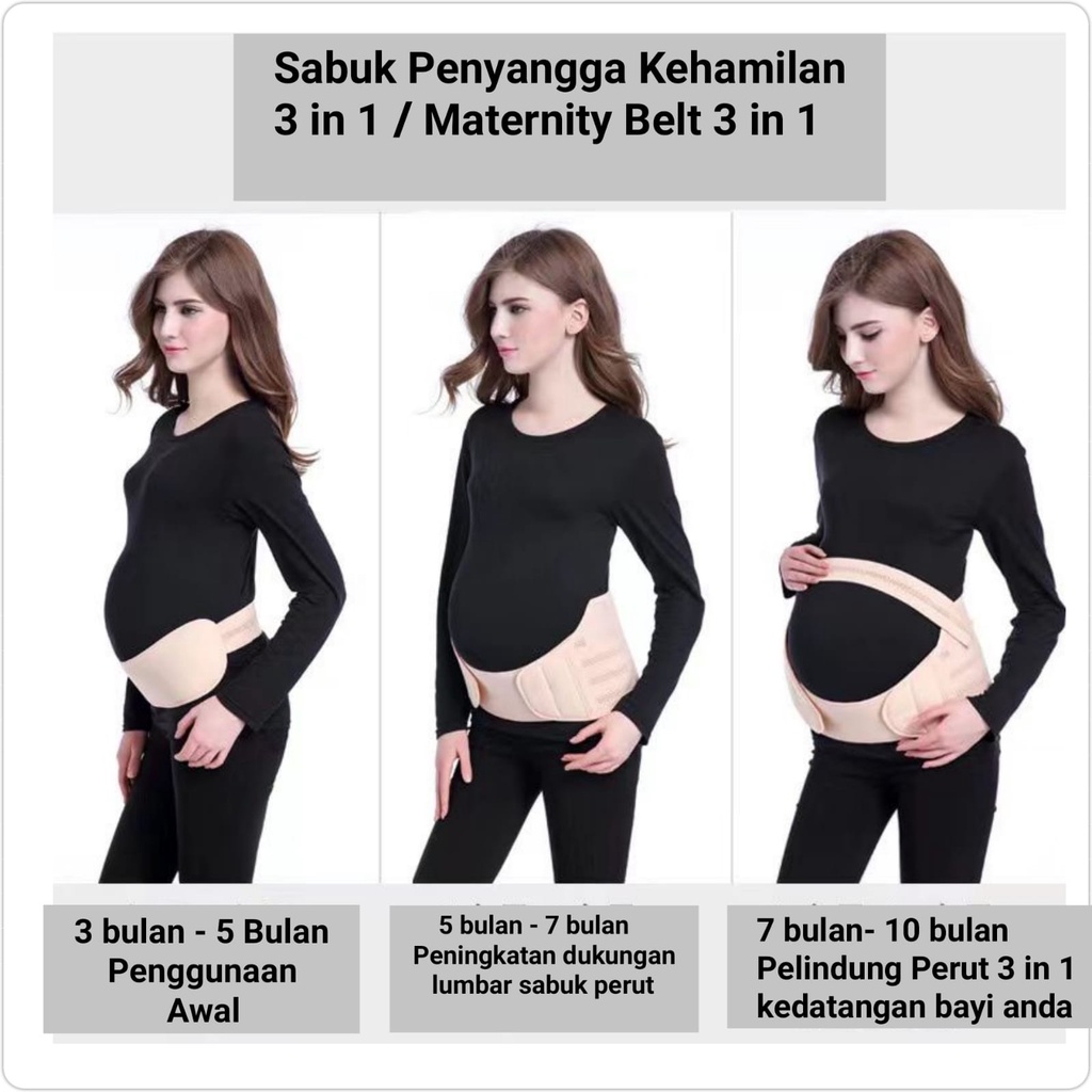 Maternity Pregnant Support Belt Korset Sabuk Hamil Penyangga Perut 3 in 1