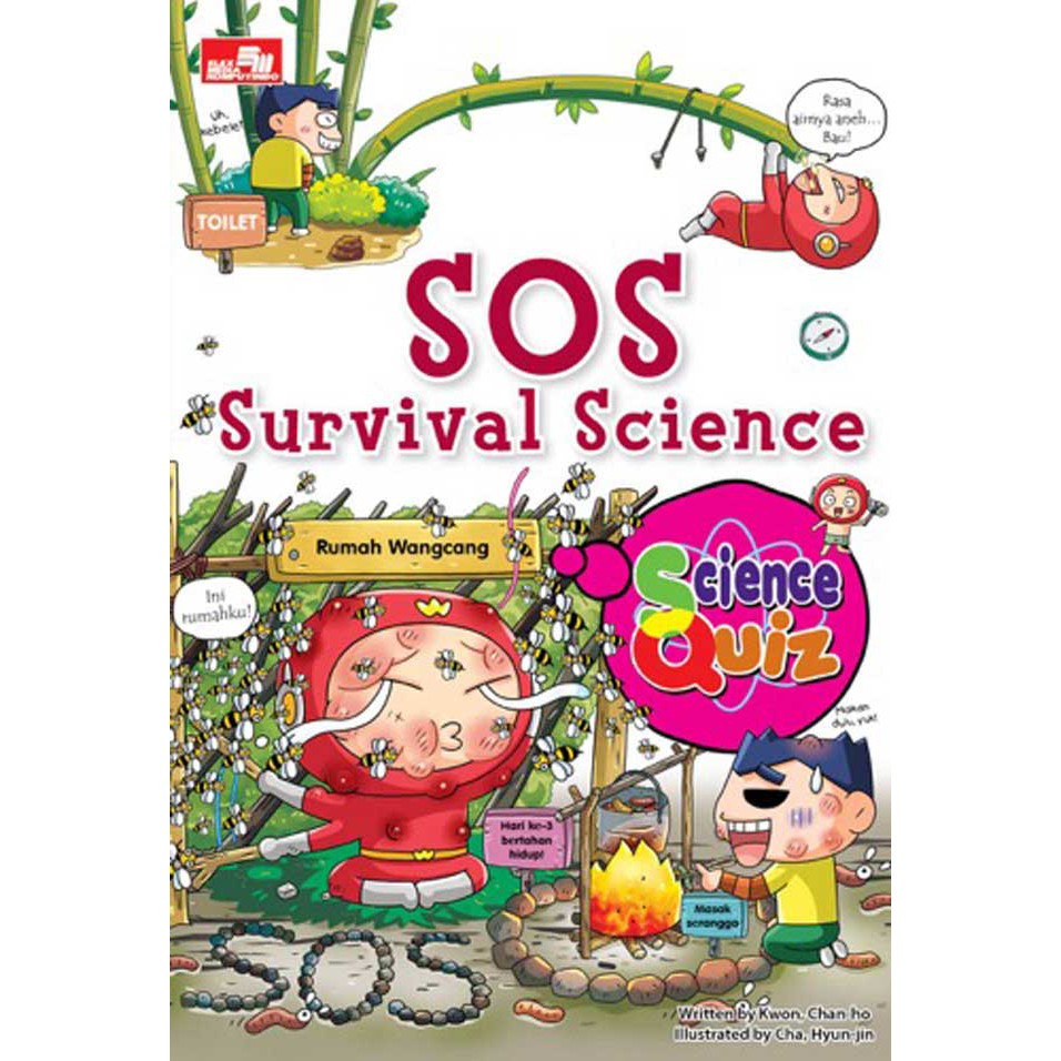 Buku Komik Survival Anak Science Quiz: Sos Survival Science