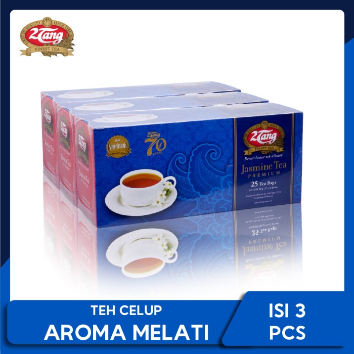 

Teh-Daun- 2Tang Jasmine Tea Premium Teh Celup 3 Box @25 Kantong/2 Gr -Daun-Teh 800 Teh-Makanan-