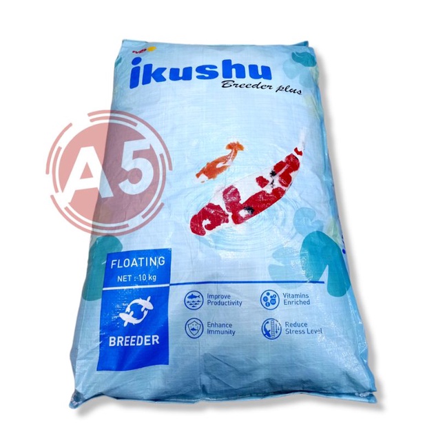 MAKANAN IKAN KOI IKUSHU BREEDER PLUS 2,5,8 MM 10KG