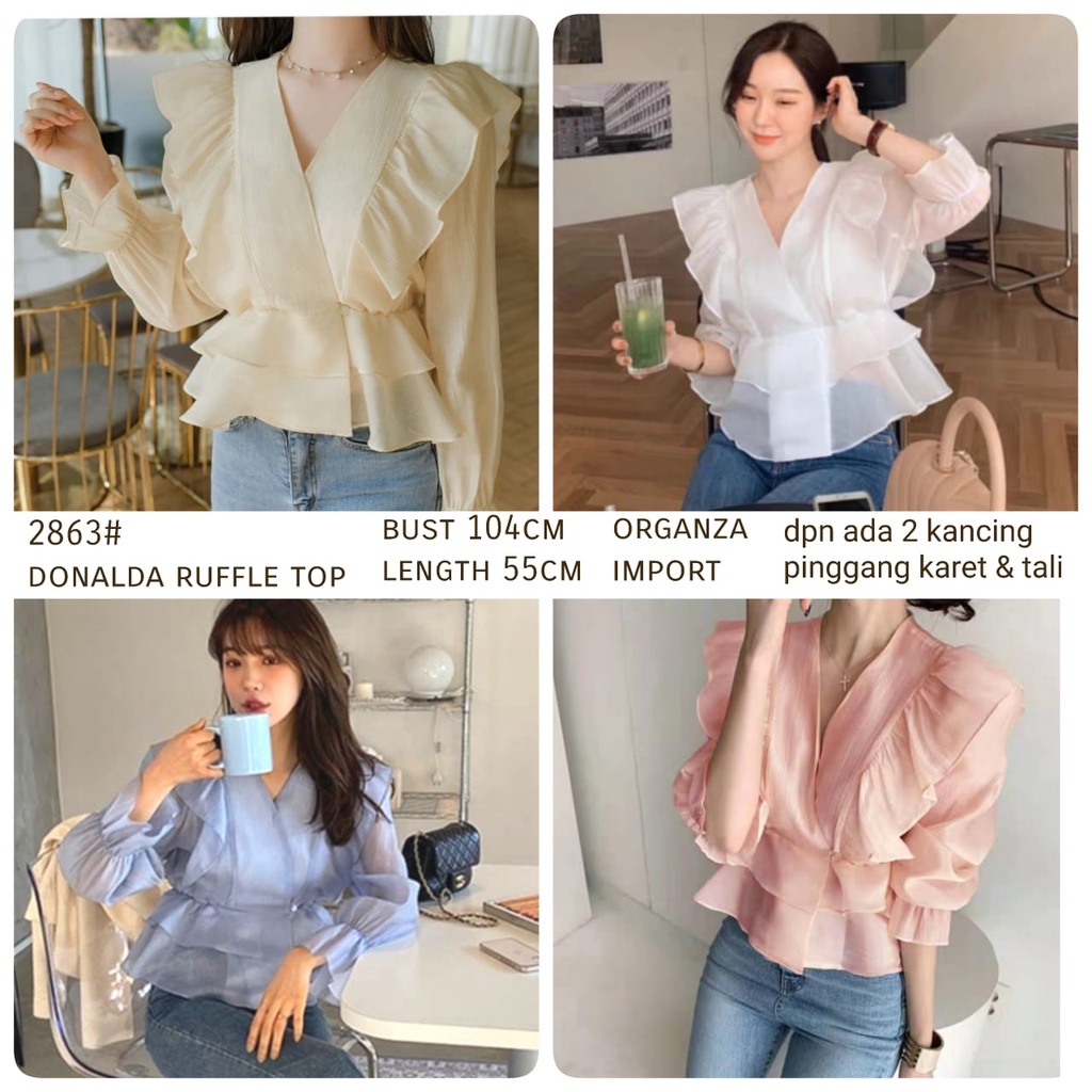 2863 Donalda Ruffle Top Import  RM