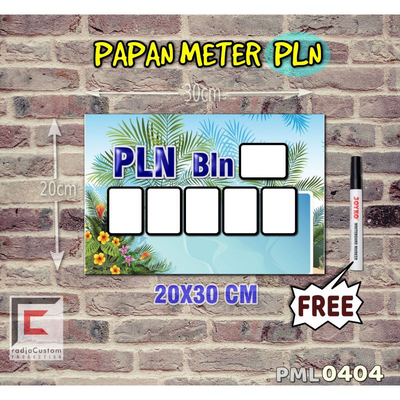 

RadjaCustom Papan Meter Listrik PLN PAM motif Unik - Tropical 04